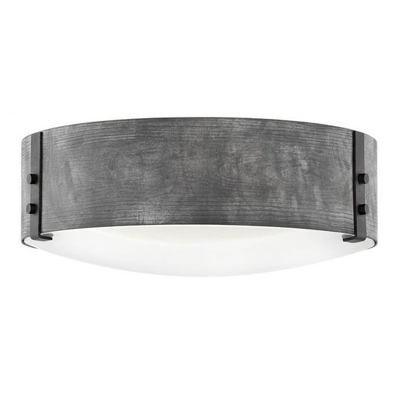 3 Light Medium Outdoor Flush Mount in Rustic Style 15 inches Wide By 4.75 inches High-Aged Zinc Finish-Incandescent Lamping Type Bailey Street Home