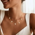 thumbnail image 4 of Turandoss 14K Gold Plated Pearl Daisy Pearl Choker Necklace for Women Dainty Charm Station Birthday Gifts Teacher Appreciation Mothers Day Graduation Gifts for Her Mom Kids Teen Girls Wife Ideas, 4 of 8