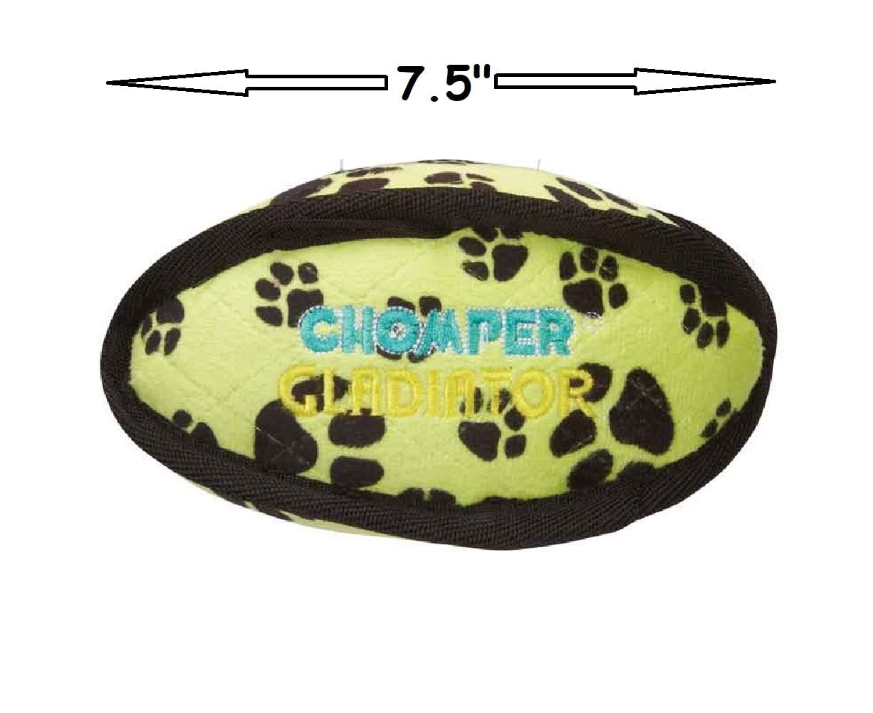 Tough Dog Toys Fetch Toss Tote 3 Layer Quilted Reinforced Plush Ballistic Mesh (Both Football Toys)