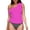 Hot Pink, variant on Clearance! Yajing Women's One-Piece Swimsuits Two Piece Swimsuits One Shoulder Tankini Tummy Bathing Suits Ruffle Swimwear M Black