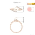 thumbnail image 5 of ANGARA Freshwater Cultured Pearl Ring with Bypass Shank in 14K Rose Gold for Women | June Birthstone, Birthday, Anniversary, Jewelry Gift for Women | Pearl Ring, 5 of 9