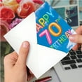 thumbnail image 4 of 1 70th Birthday Card with Envelope - Milestone (Not 3D or Layered) C5651EMBG, 4 of 6