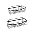 thumbnail image 2 of Wall Mounted Bathroom Shelf, 2 Pack Metal Wire Storage Rack, No Drill Wall Mount Organizer for Toiletries, Cosmetics, and Bathroom Accessories, Space Saving Shelves for Toilet, Kitchen, and Bedroom, 2 of 7