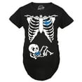 thumbnail image 4 of Maternity Baby Boy Skeleton Cute Halloween Pregnancy Bump T Shirt, 4 of 7