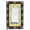 thumbnail image 1 of Metal Light Switch Plate Cover Yellow Flower Heart Mandala Tile Pattern TIL031, 1 of 15