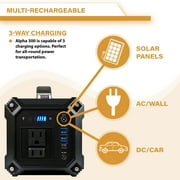 ExpertPower Upgraded Alpha300 Lithium Portable Power Station, 333Wh Solar Generator with 300W AC Output, USB QC3.0, 60W Type-C, 12V DC for Outdoor, Camping and Power Supply