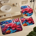 thumbnail image 6 of Independence Day Of The United States Flag 4 Piece Shower Curtain Sets, with Non-Slip Rugs, Toilet Lid Cover And Bath Mat, for Bathroom Decor Set, 6 of 8