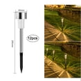 thumbnail image 2 of Luces solares para caminos, paquete de 12, acero inoxidable IP44, impermeables, encendido/apagado automático, luces solares LED para exteriores para paisajes, 2 of 7