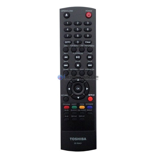 Genuine Toshiba SE-R0431 Blu-Ray Player Remote Control by Mimotron BDX2400 / BDX2400KU / BDX3400