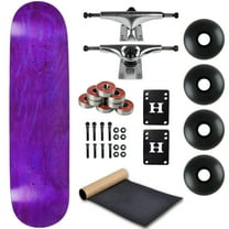 Moose Complete Skateboard Stain Purple 8.25" With Silver Trucks and Black Wheels