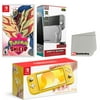 Nintendo Switch Lite Console Yellow with Pokemon Shield, Protective Case, Screen Protector and Screen Cleaning Cloth Bundle