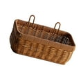thumbnail image 4 of Cesta tejida para colgar en la pared, rectangular, contenedor de almacenamiento, cesta decorativa Marrón, 4 of 9