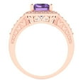 thumbnail image 4 of Halo Engagement Ring for Women - 2.78ct Simulated Alexandrite in 18K Rose Gold Promise Ring, 4 of 6