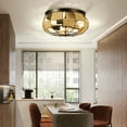 thumbnail image 2 of Arturesthome Hemp Rope Rattan Flush Mount Light Fixture Industrial Black Metal Cage Semi Ceiling Lighting Lamp Wicker Rustic Farmhouse Chandelier for Hallway Dining Room Kitchen Bedroom, 2 of 8