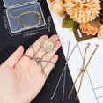 thumbnail image 3 of 8Pcs 2 Styles Stainless Steel Slider Bracelet Bolo Bracelets Makings Chains 23/25.6cm Adjustable Extender Chain for DIY Jewellery Making Crafts (Gold Silver) for DIY, 3 of 5
