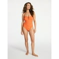 thumbnail image 2 of Time and Tru Women's and Women's Plus Size Eyelet Embroidered V Wire One Piece Swimsuit, Sizes XS-3X, 2 of 5