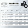 thumbnail image 2 of 180pc 8 Sizes Rubber Grommet Kit - Includes Rubber Grommets for Wiring, Rubber Hole Plugs, Rubber Grommets Automotive and Firewall Grommet (5/16", 3/8", 1/4", 1/2", 7/16", 5/8", 7/8", 1"), 2 of 7