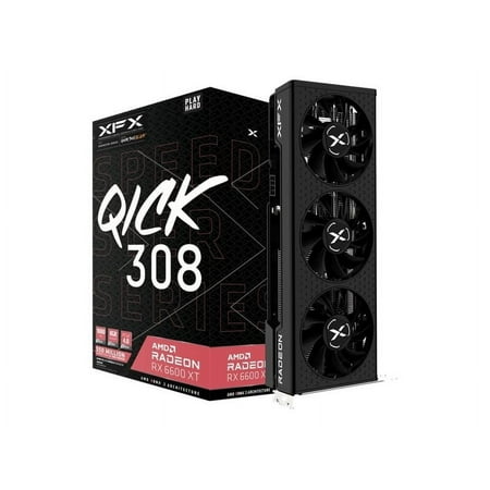 XFX - SPEEDSTER QICK308 AMD Radeon RX 6600 XT 8GB GDDR6 PCI Express 4.0 Gaming Graphics Card - Black