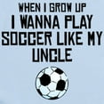 thumbnail image 2 of CafePress - Play Soccer Like My Uncle Body Suit - Baby Light Bodysuit, Size Newborn - 24 Months, 2 of 4