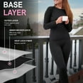 thumbnail image 6 of NevEND Long Johns Microfiber Soft Fleece Lined Thermal Underwear for Women Crewneck Set Winter Warm Base Layer Top & Bottom Black (S - 2XL), 6 of 8