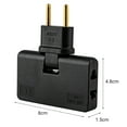 thumbnail image 6 of Waroomhouse EU Plug Adapter 1 In 3 180-degree Rotating 1500W European Standard Plug Power Socket Charging Converter for Home, 6 of 8