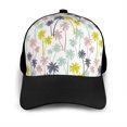 thumbnail image 3 of Naloa Hawaiian Coconut Tree Adult adjustable Print Baseball Hat, Patchwork curved brim baseball capfor Men and Women, One Size, 3 of 5