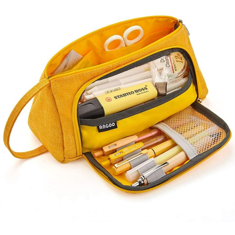 Home Times Pencil Case Big Capacity Pencil Bag 3 Compartments