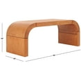 thumbnail image 3 of Safavieh Liasonya Modern Curved Wood Coffee Table, Light Natural, 3 of 10