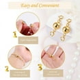 thumbnail image 4 of Alexcraft Magnetic Necklace Clasps and Closures - Round Jewelry Magnetic Clasp Connector - Magnetic Clasp Bracelet Extender for Jewelry Making, 4 of 8