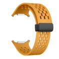 thumbnail image 3 of Dwitch Magnetic Sport Band Compatible with Samsung Galaxy Watch Ultra Bands 47mm, Soft Fashion Silicone Breathable Replacement Strap with Magnetic Buckle for Galaxy Watch Ultra 2024 Women Men,Yellow, 3 of 6