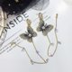 thumbnail image 4 of Pendientes colgantes de borla de cristal de mariposa JAMW para mujer 1 par, 4 of 5