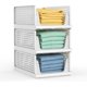 thumbnail image 1 of Organizadores para Armarios 3 Pcs, Cajas de Almacenamiento, Contenedores Apilables, Cestas de Plástico con Cajones para Armarios, Armarios de Cocina, Baño y Oficina, 1 of 4