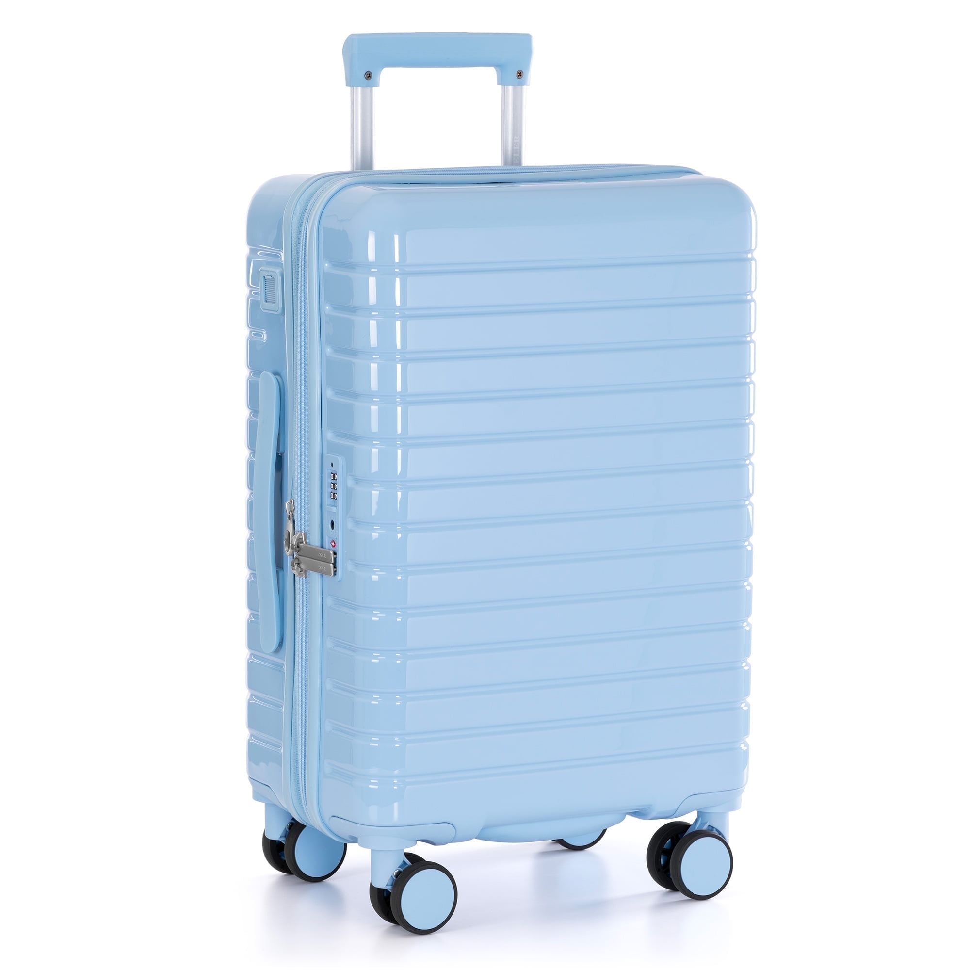 U.S. Traveler Citrine Hardside Spinner Luggage w/ USB Port, Soft Blue, 22" Carry-On