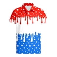 thumbnail image 2 of Wuxian Children Girls Independence Day Shirts Star Striped Patriotic Graphic T Shirt Short Sleeve Tee Casual Polo Collar Button Comfortable Top Summer Fourth Of July Blouse,White,3-4 Years, 2 of 6