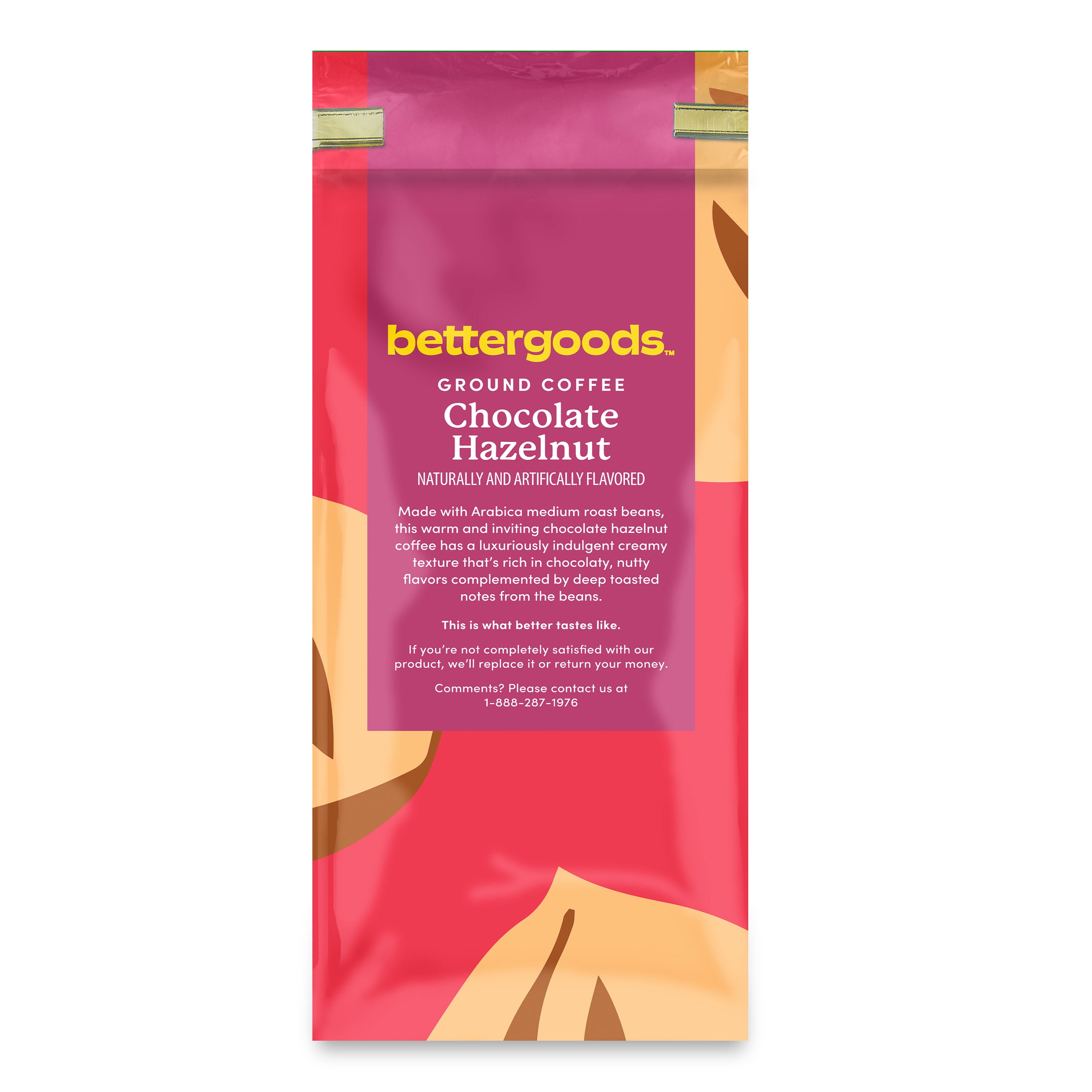 (6 pack) bettergoods Chocolate Hazelnut Flavored Ground Coffee, Medium Roast, 12 oz