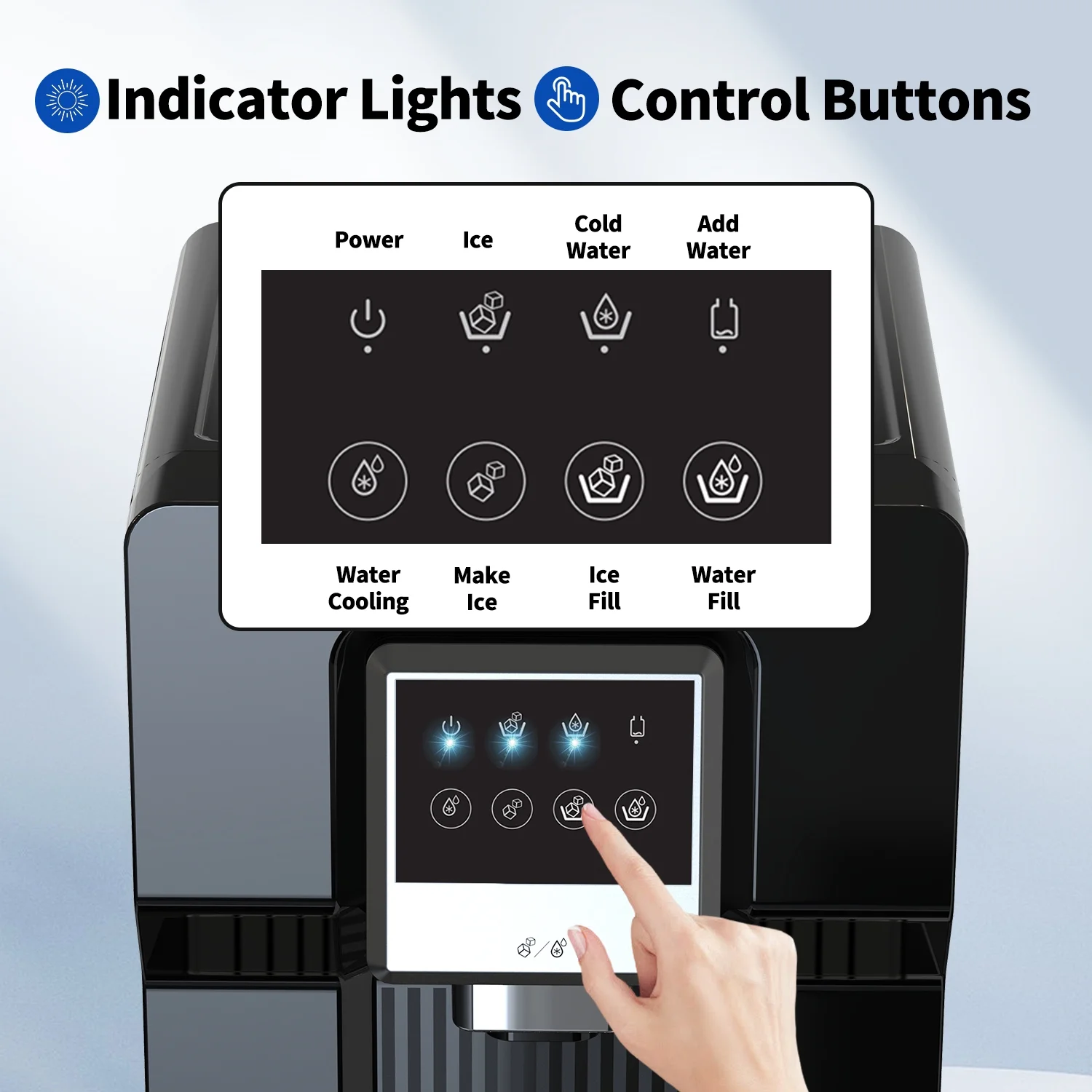IKT Countertop Bottleless Water and Ice Dispenser with Water Line 18 lbs Daily Capacity (NO HOT Water NO Filter)