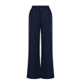 thumbnail image 7 of Wyobmus Wide Leg Pants for Women Side Slits High Waisted Drwastring Sweatpants Comfy Lounge Palazzo Pants With Pockets A-Blue, 7 of 7