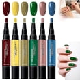 thumbnail image 4 of Nail Polish Pen Set, Water Based Nail Art Polish 6 Colors, Quick Dry Nail Art Pens with Brush Tip No UV Lamp Needed for DIY Home Manicure, 4 of 9