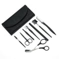 thumbnail image 2 of Kit de 8 piezas para recortar cejas, tijeras para cejas, pinzas faciales, juego de cepillos para pestañas, herramientas de maquillaje, 2 of 5