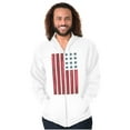 thumbnail image 4 of USA American Flag Distressed Stencil Zip Up Hoodie Men's Women's Brisco Brands M, 4 of 6