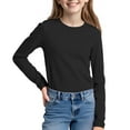thumbnail image 6 of Mgmyaa Base Layers for Girls Winter Fleece Lined Velvet Long Sleeve Round Neck Warm Top Thermal Underwear for Kids, 6 of 6