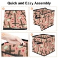 thumbnail image 4 of Cross Foldable Toy Box Storage Baskets with Handle, 10.8"x10.5"x10.6", Large Capacity Organizer Bins, 4 of 6