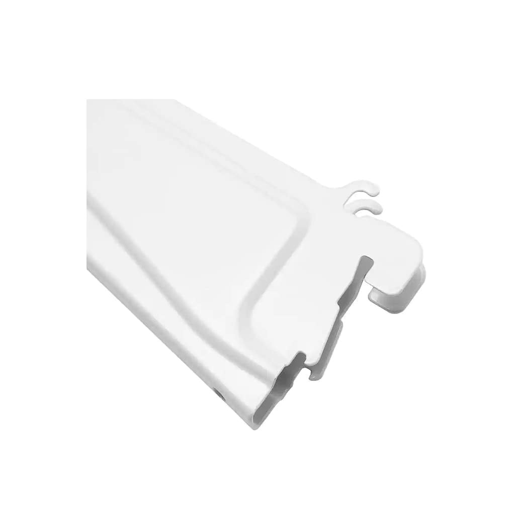 ClosetMaid 2853 ShelfTrack 12-Inch Locking Shelf Bracket, White, Quantity 6 — Home & Garage Storage, Stackable Design