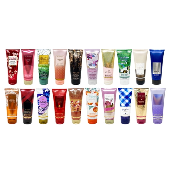 Bath & Body Works 4 Pack Assorted Body Cream Bundle with a Himalayan Salts Springs Mini Soap
