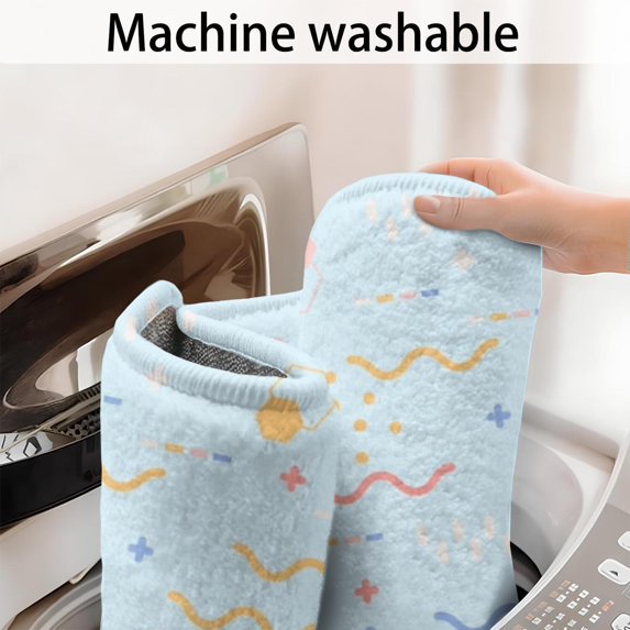 20x32 Inch Ultra Soft Faux Bath Mat Non Slip Absorbent Microfiber Bathroom Rug, Colorful Bricks, Patterns