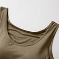 thumbnail image 4 of Women's Seamless Camisole Tank Top with Soft Chest Pad, Wire-Free Summer Essential for Comfortable Layering,Army Green L, 4 of 5