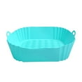 thumbnail image 1 of Silicone Air Fryer Basket Liners Set Of 3 Non-Stick Reusable Parchment Paper Replacement, 1 of 8