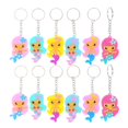 thumbnail image 1 of 12pcs Mermaid Key Chains Key Rings Silicone DIY Accessories for Handbags Boys Girls Small Gifts Cartoon Keychain Car Key Holder(Random Mix), 1 of 3