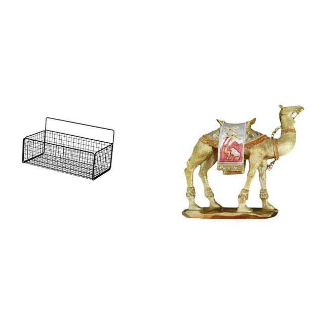 Elegante Estante De Pared De Alambre De Metal Con Escultura De Camello De Resina Para Encimera De Cocina, Baño Y Sala De Estar, Decoración Del Hogar.