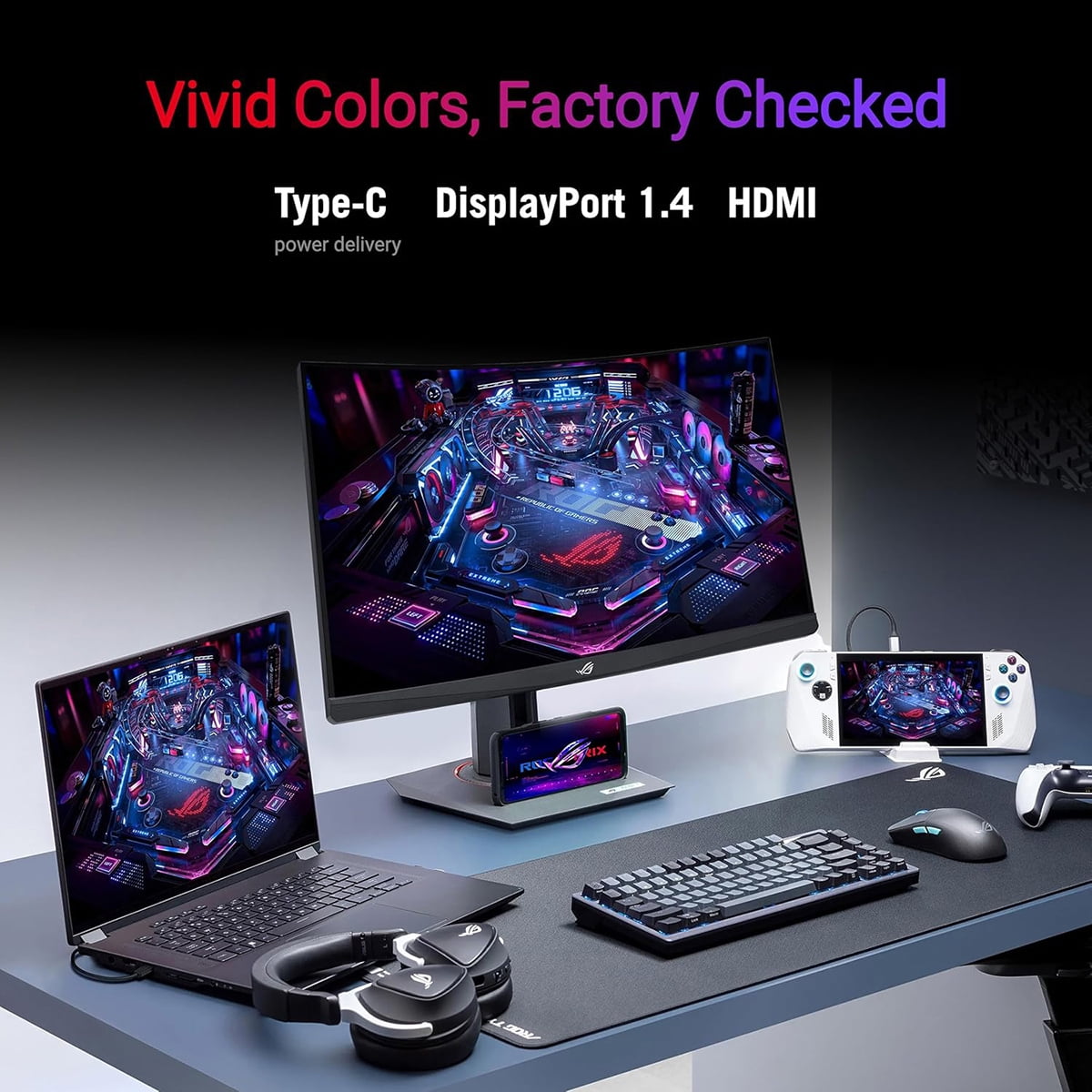 ASUS ROG Strix XG27WCMS 27" 16:9 WQHD 280Hz Curved Fast VA LCD HDR Gaming Monitor